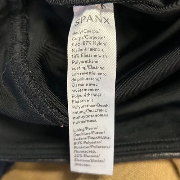 Spanx Black Faux Leather High Waist Ankle Length Leggings Size Small - Picture 8 of 12
